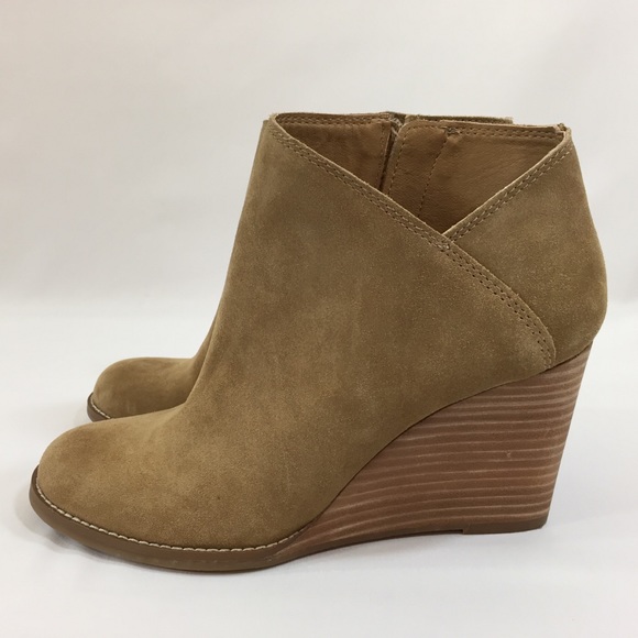 Lucky Brand Shoes - Lucky Brand Suede Wedge Booties Lucky Brand Shoes - Lucky Brand Suede Wedge Booties
